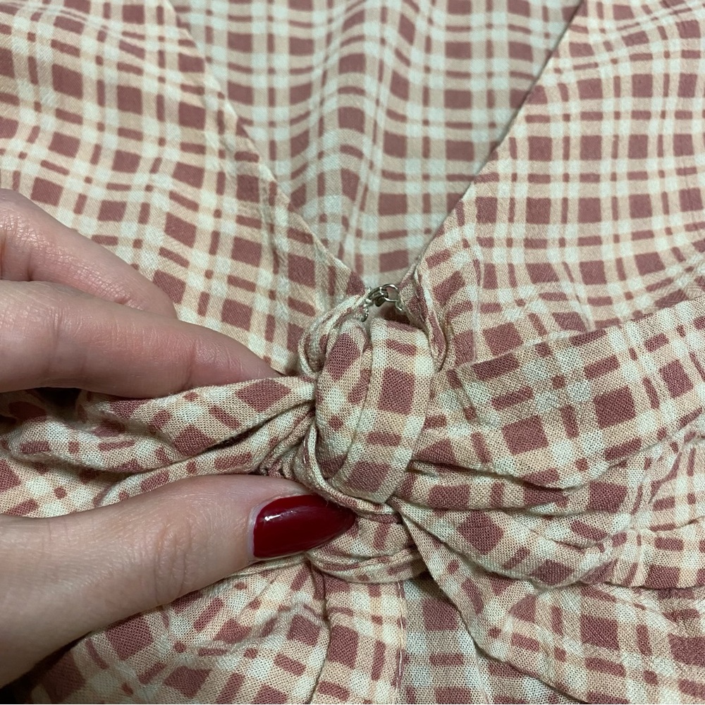 Faithful the Brand Maple Gingham Ditsy Midi Dress - Picture 3 of 10